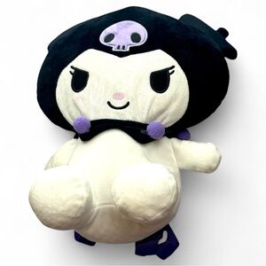 Sanrio Kuromi Plush Backpack 14”‎ Black Purple Kawaii Bag Anime Cosplay Cute